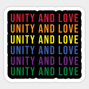 Unity and love Sticker